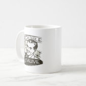 Lustiger Pessimist Kaffeetasse (Vorderseite Links)