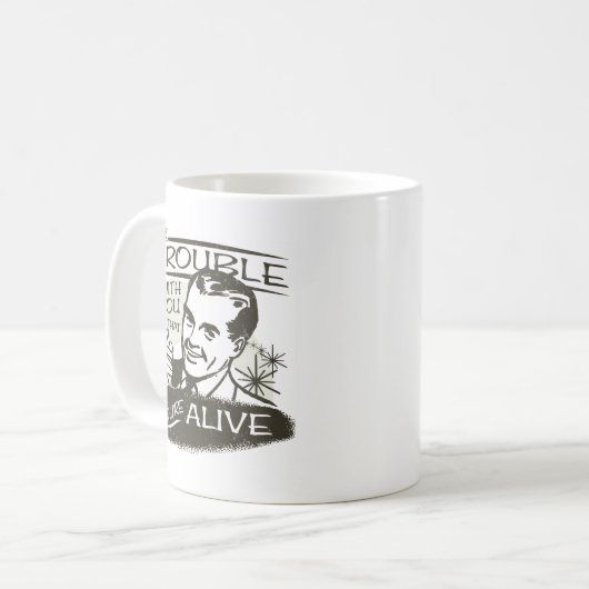 Lustiger Pessimist Kaffeetasse (Vorderseite Links)