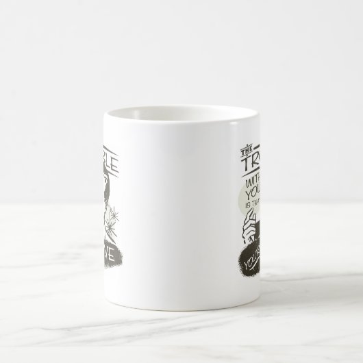 Lustiger Pessimist Kaffeetasse (Mittel)