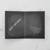 Lustiger Pfeil-Spieler-Tafel-Entwurfs-Geburtstag Karte (Innenseite)