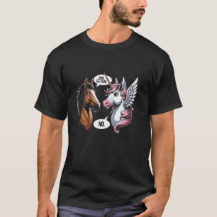 Lustiger Pferde-Typ, werde echt, Einhorn-Liebhaber T-Shirt