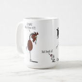 Lustiger Pferde-u. Huhn-Cartoon Kaffeetasse (Vorderseite Links)