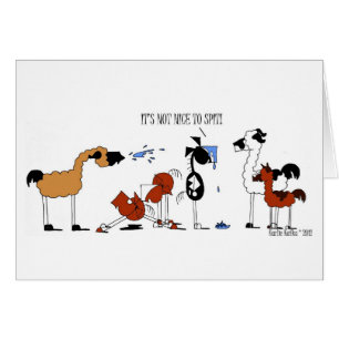 Lustiger Pferde-u. Lama-Cartoon