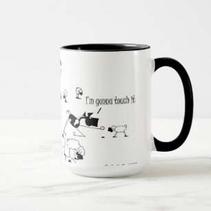 Lustiger Pferde-u. Schaf-Cartoon Tasse