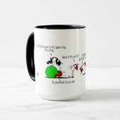 Lustiger Pferde-und Esel-Cartoon Tasse (Vorderseite Links)