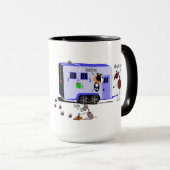 Lustiger Pferdeanhänger-Laden-Cartoon Tasse (VorderseiteRechts)