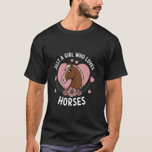 Lustiger Pferdeliebhaber Reiterinnen Frau Mädchen T-Shirt
