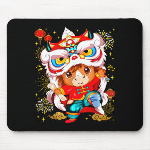 Lustiger Pferdelöwentanz Chinesisches Neujahr Kind Mousepad