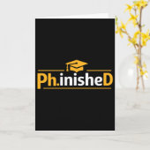 Lustiger PhD-Abschluss 2026 PhD Fertig Premium Tr Karte (Gelbe Blume)