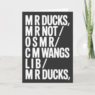 Lustiger phonetischer Witz von MR Ducks, Geschenk  Karte