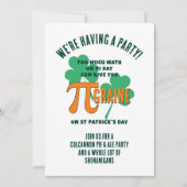 Lustiger Pi-Day-QR-Code-St.-Patricks-Day-Pub-Party Einladung (Vorderseite)