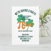 Lustiger Pi-Day-QR-Code-St.-Patricks-Day-Pub-Party Einladung (Stehend Vorderseite)
