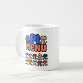 Lustiger Pi-Menü-Kaffeebecher – Geschenk für Mathe Kaffeetasse (Vorderseite Links)