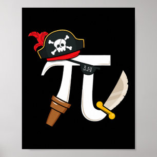 Lustiger Pi-Rate-Pirat-Pi-Tag-Jungen-Mädchen-Wisse Poster
