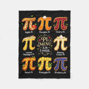 Lustiger Pi-Tag 3.14 Pi-Menü Obst Mathematikliebha Fleecedecke