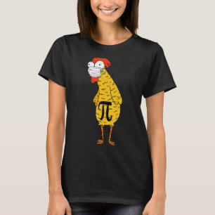 Lustiger Pi-Tag-Hühner-Gesichtsmaske-Mathe-Lehrer- T-Shirt