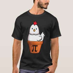 Lustiger Pi-Tag Hühner Pot Pi Mathe 3 14 T-Shirt