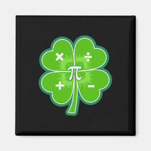 Lustiger Pi-Tag-Mathe-Patricks-Tag-Glück-Kleeblatt Magnet