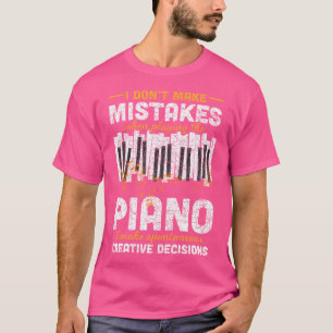 Lustiger Pianist Geschenk Musiker Klaviertasten No T-Shirt