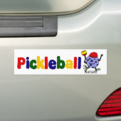 Lustiger Pickleball Ball-Charakter-Cartoon Autoaufkleber (Auf Auto)