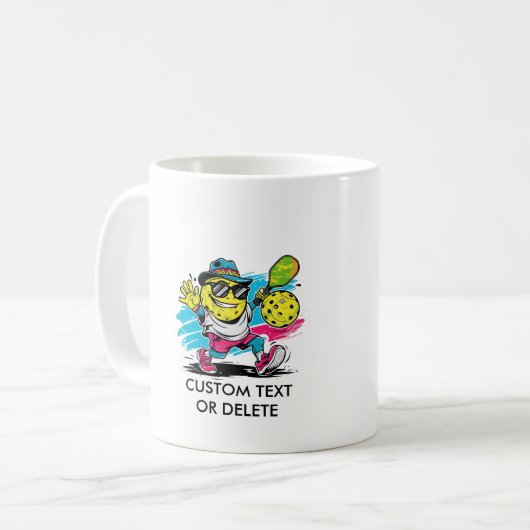 lustiger Pickleball Kaffeetasse (Vorderseite Links)