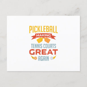Lustiger Pickleball macht Tennisplätze wieder groß Einladungspostkarte