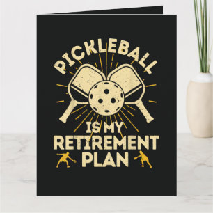 Lustiger Pickleball Mein Rentenplan Vintage Karte
