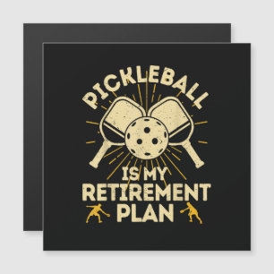 Lustiger Pickleball Mein Rentenplan Vintage Magnetkarte