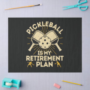 Lustiger Pickleball Mein Rentenplan Vintage Seidenpapier