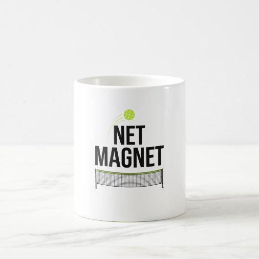 Lustiger Pickleball-Netz-Magnet-Mug Kaffeetasse (Mittel)