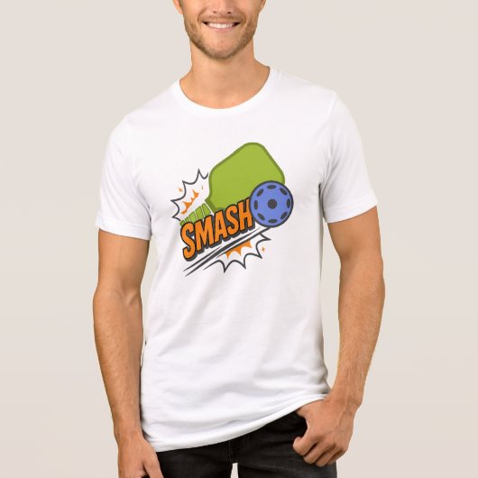 Lustiger Pickleball-Schlag Tri-Blend Shirt (Vorderseite)
