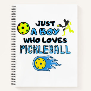 Lustiger Pickleball-Spieler Nur Ein Junge Der Pick Notizblock