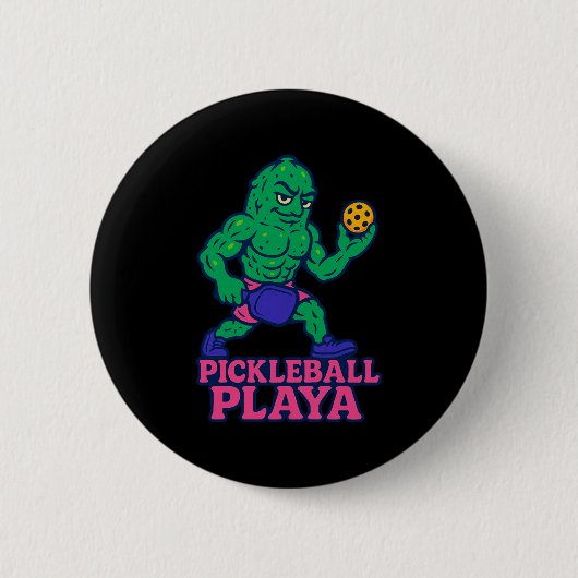 Lustiger Pickleball-Spieler Pickle Ball Pickelball Button (Vorderseite)