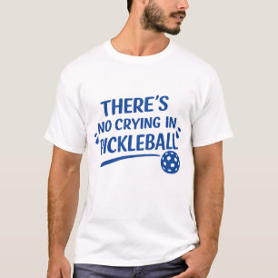 Lustiger Pickleball-Spruch in blauer Schrift T-Shirt