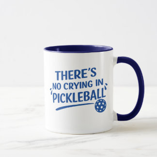 Lustiger Pickleball-Spruch in blauer Schrift Tasse