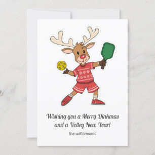 Lustiger Pickleball-Weihnachtsrentier, Benutzerdef Feiertagskarte