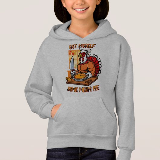 Lustiger Pie Truthahn Hoodie (Vorderseite)