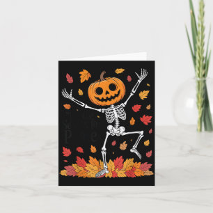 Lustiger Pilates-Skelett-Kürbis-Yoga-Halloween-Her Karte
