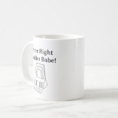 Lustiger Pilot-Witz Cessna Rechtes Ruder Luftfahrt Kaffeetasse (Vorderseite Links)