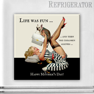 Lustiger Pin-Up-Muttertag-Vintage-Magnet Magnet