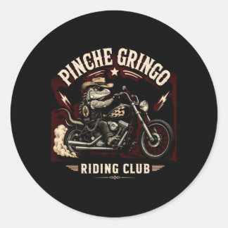 Lustiger Pinche Cowboy Gringo Reitclub Motorrad Runder Aufkleber