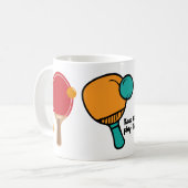 Lustiger Ping-Pong-Spruch für Spieler Kaffeetasse (Vorderseite Links)