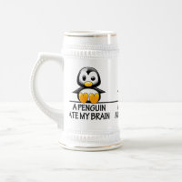 Lustiger Pinguin aß meine Gehirn-Grafik