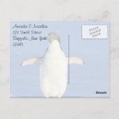 Lustiger Pinguin Danke Postkarte (Rückseite)