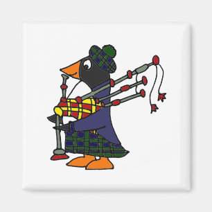 Lustiger Pinguin, der Dudelsack-Kunst-Vorlage Magnet