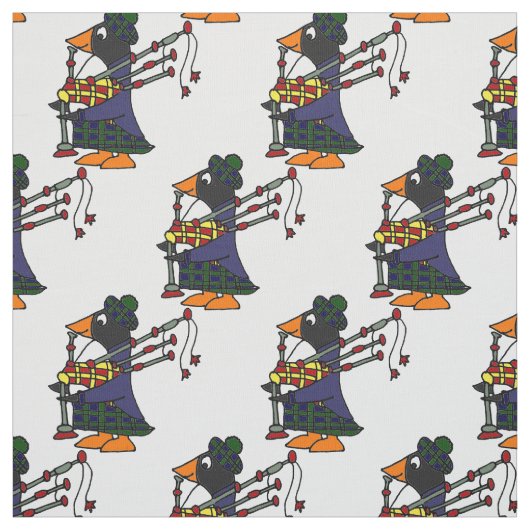 Lustiger Pinguin, der Dudelsack-Kunst-Vorlage Stoff (Muster)