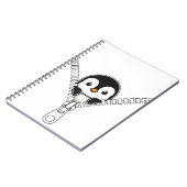Lustiger Pinguin-Einblick Notizblock (Linke Seite)