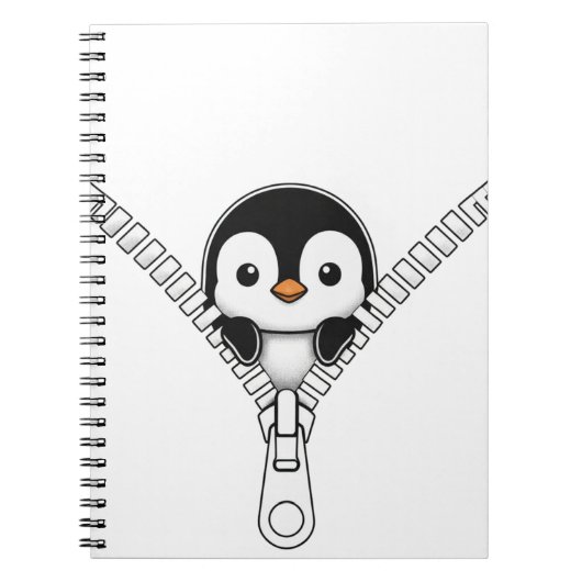 Lustiger Pinguin-Einblick Notizblock (Vorderseite)