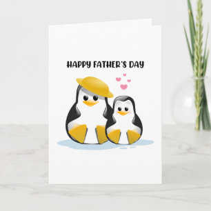 Lustiger Pinguin Frohen Vatertag  Karte