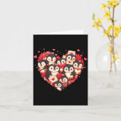 Lustiger Pinguin Herz Valentinstag Pinguin Damen H Karte (Gelbe Blume)